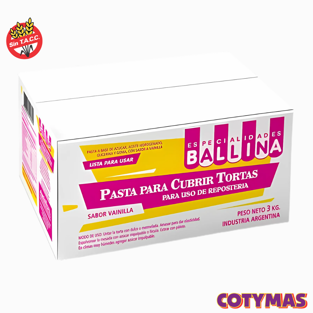 Pasta para Cubrir Ballina (chocolate y vainilla)