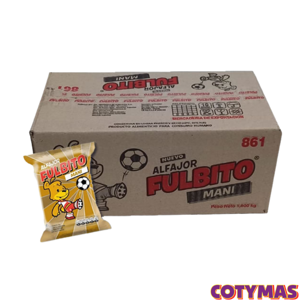 Alfajor Fulbito sabor mani x40u (caja)