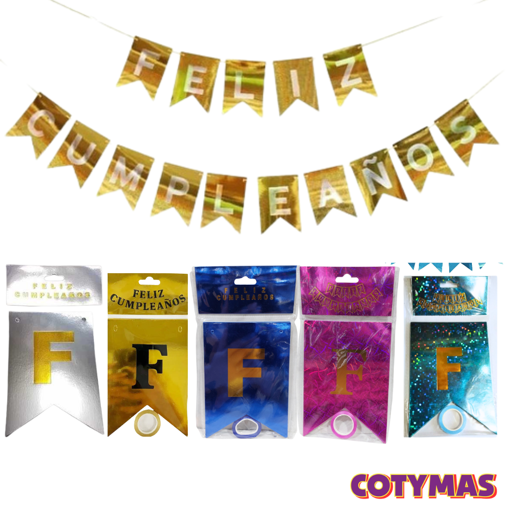 Banderin Feliz Cumpleaños Metalizados!