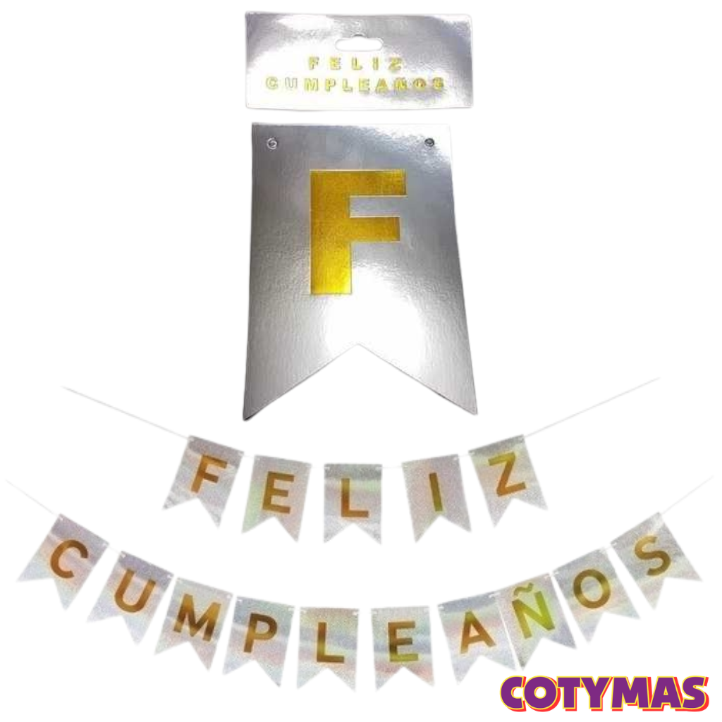 Banderin Feliz Cumpleaños Metalizados!