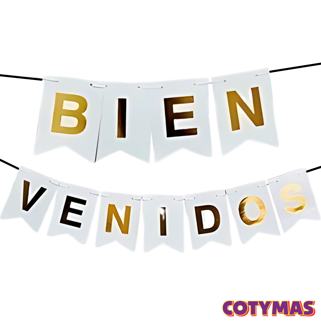 Banderin Bienvenidos c/Stamping