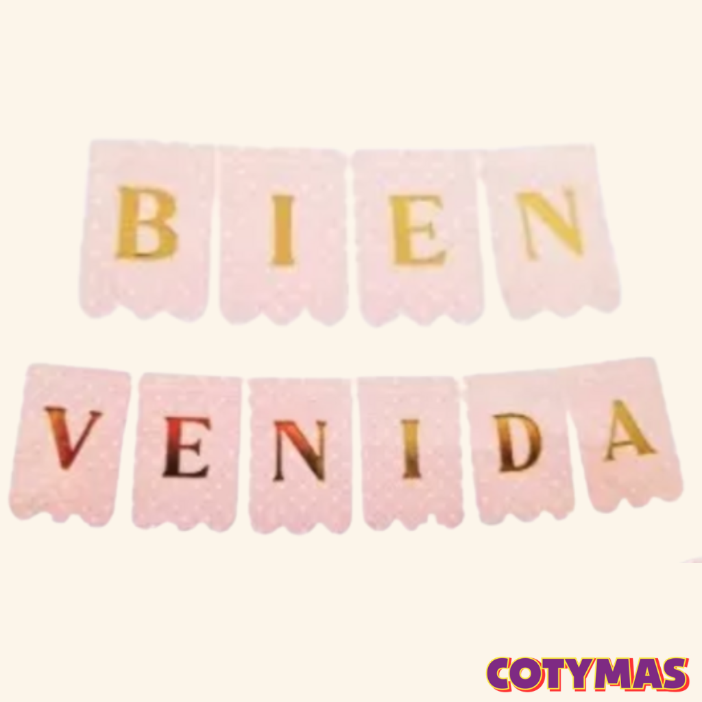 Banderin Bienvenido/Bienvenida c/Lunares!