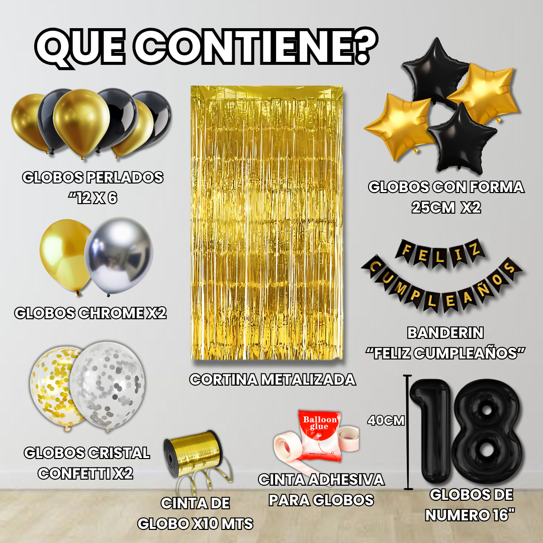 Combo Cumpleaños Festejo Express: ¡Decoración Lista en Minutos!