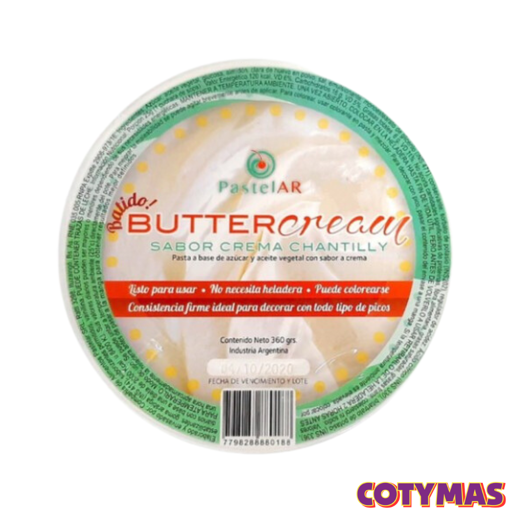 Crema Buttercream Pastelar x360g.