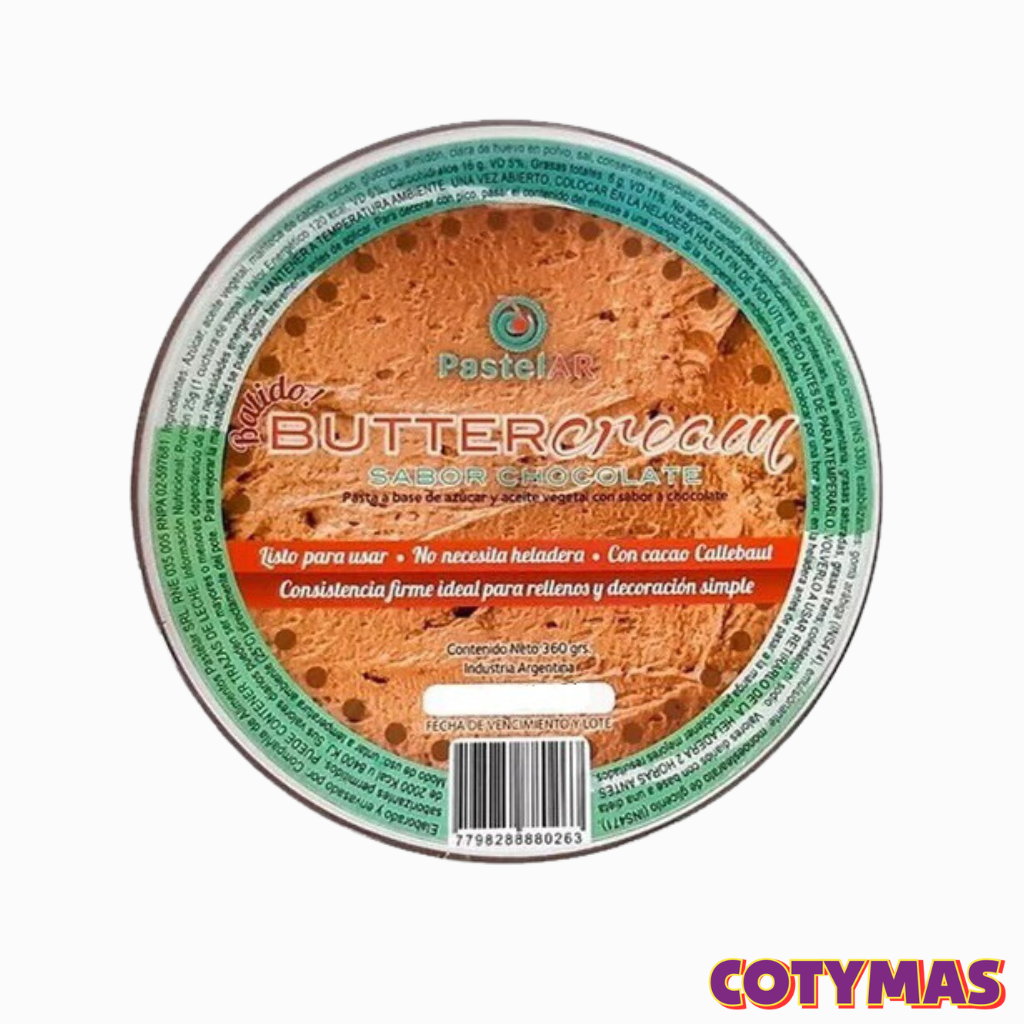 Crema Buttercream Pastelar x360g.