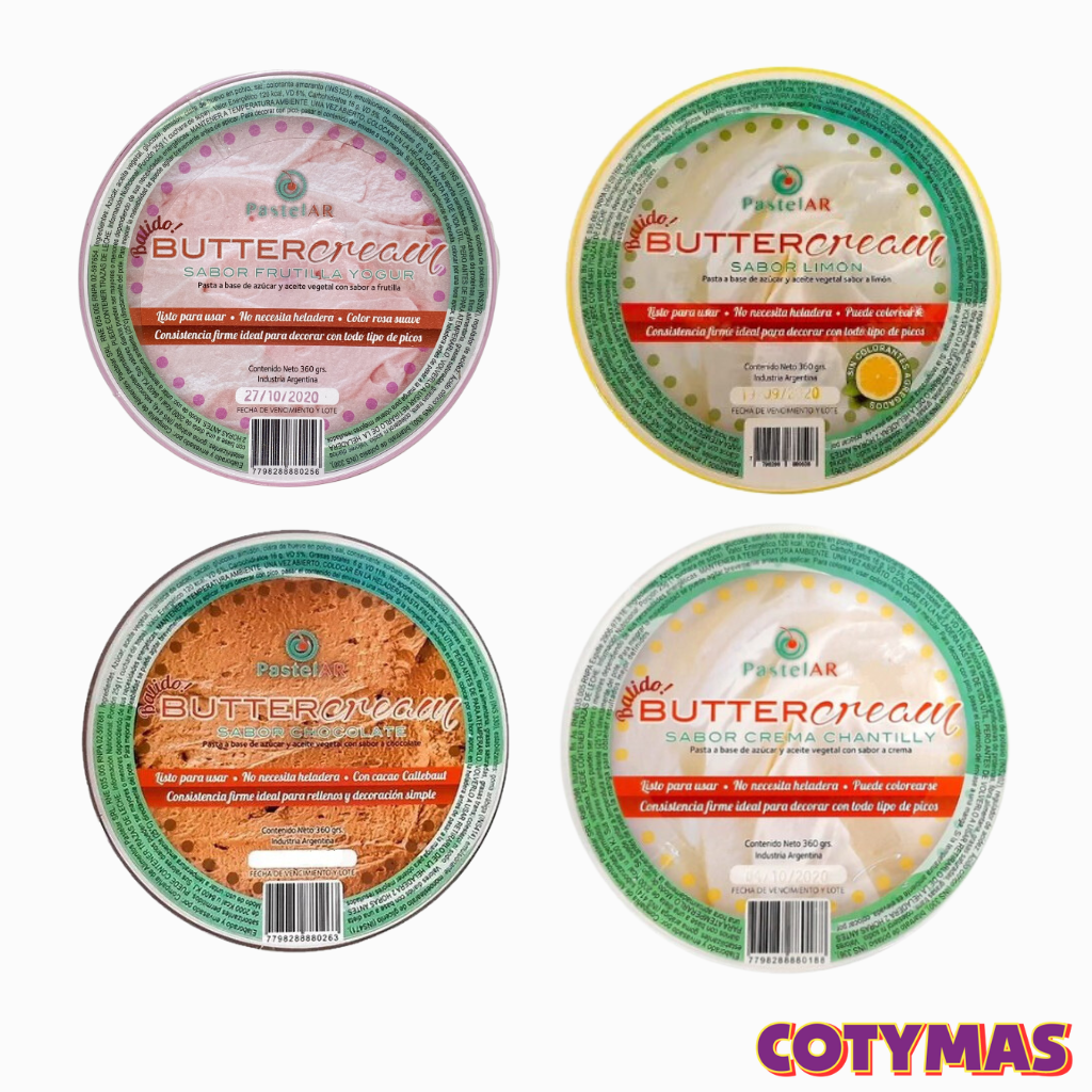 Crema Buttercream Pastelar x360g.