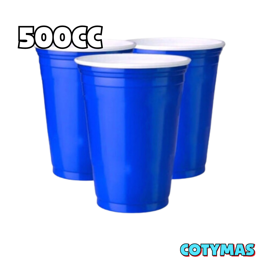 Vaso Americano 500cc (Rojo y Azul) - ¡El Clásico de Todas las Fiestas!