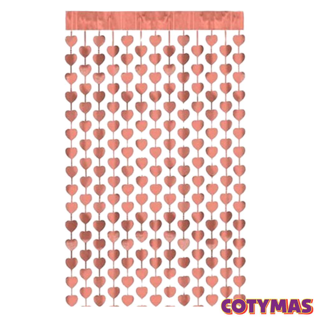 Cortina Metalizada de Corazones!