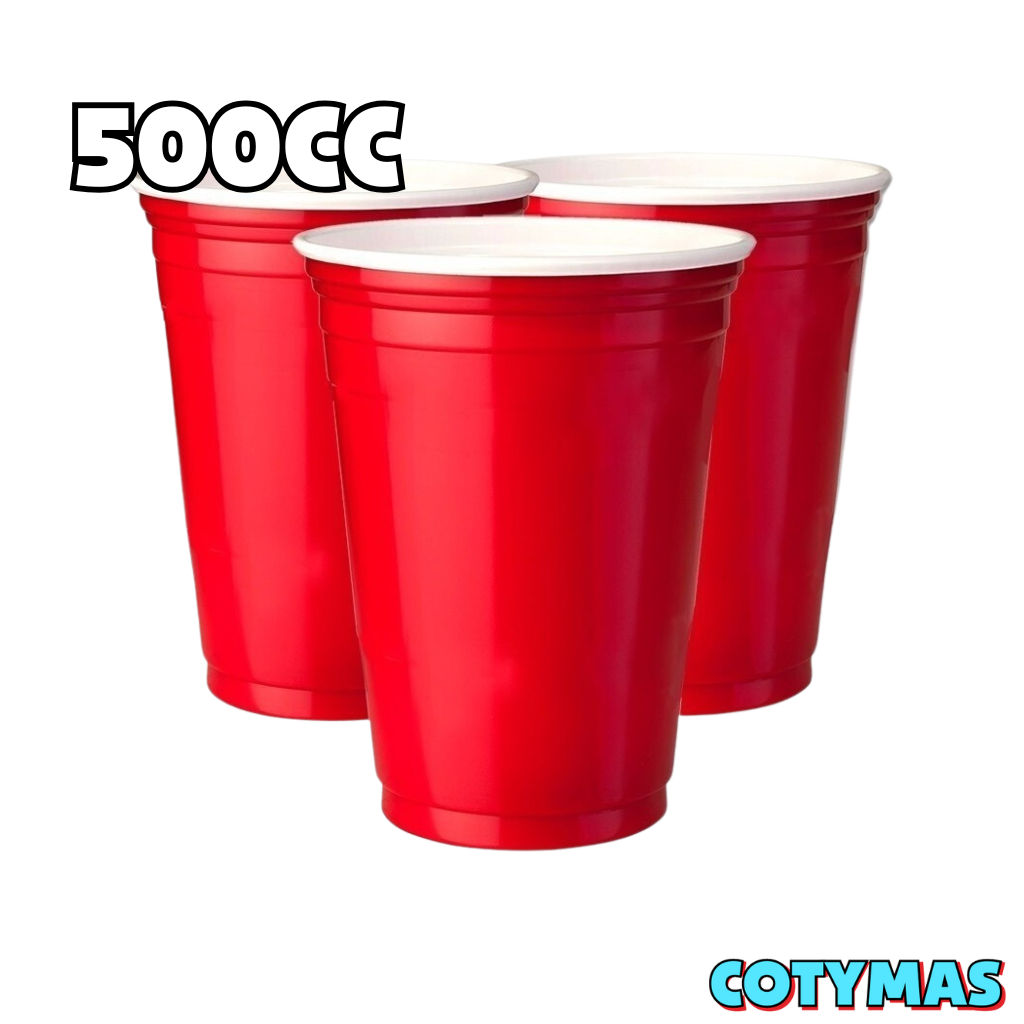 Vaso Americano 500cc (Rojo y Azul) - ¡El Clásico de Todas las Fiestas!