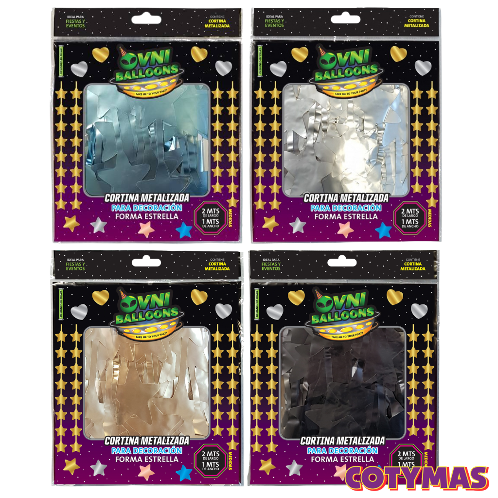 Cortinas Metalizadas de Estrellas!